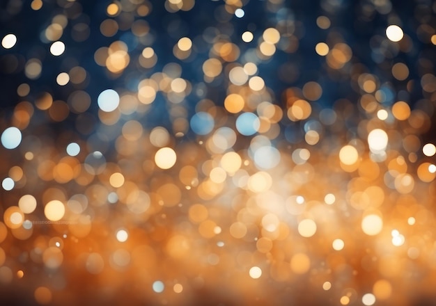 Golden bokeh and lights Illustration AI GenerativexA