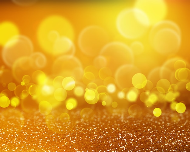 Golden bokeh lights 