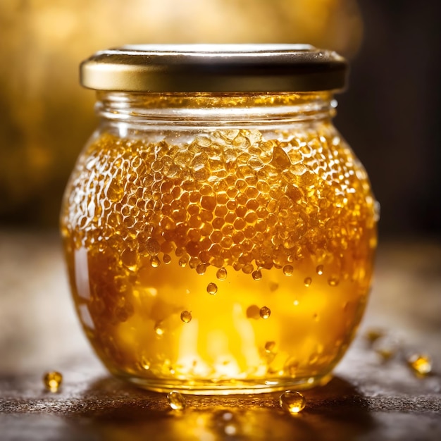 golden bottle of honey Natures Nectar