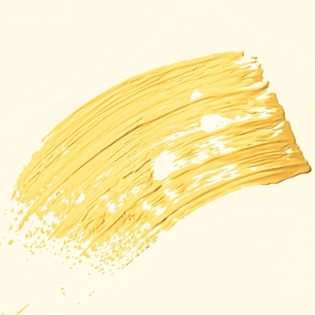 Foto tratto di pennello dorato o sbavature di trucco closeup cosmetici di bellezza e consistenza del rossetto