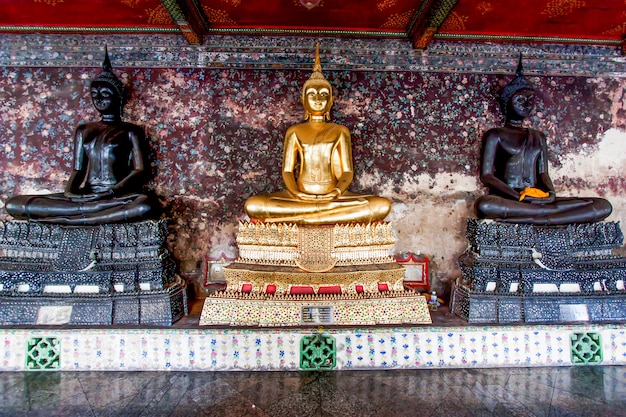 Golden Buddha Statue in the Suthud temple in Bangkok, Thailand