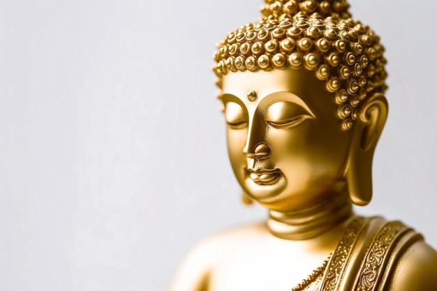 Photo golden buddha statue in the temple