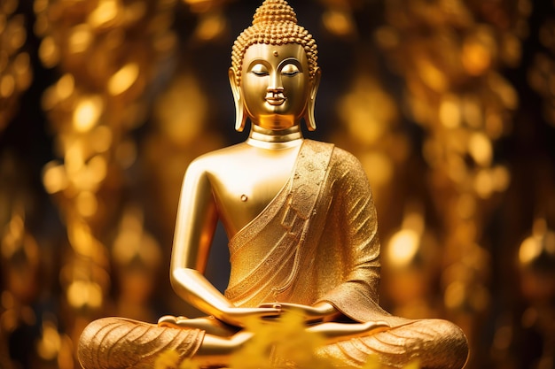 Photo golden buddha statue