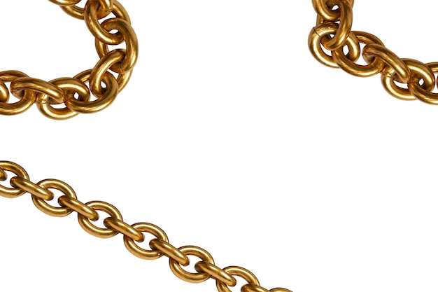 golden chain isolated on white background