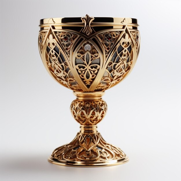 Golden chalice isolated