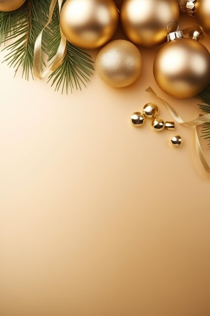 Golden christmas background golden baubles christimas background