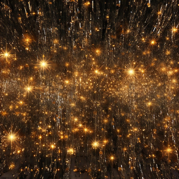 Golden christmas background with snowflakes and sparkles on it