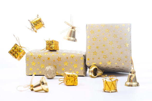 Golden christmas decorations