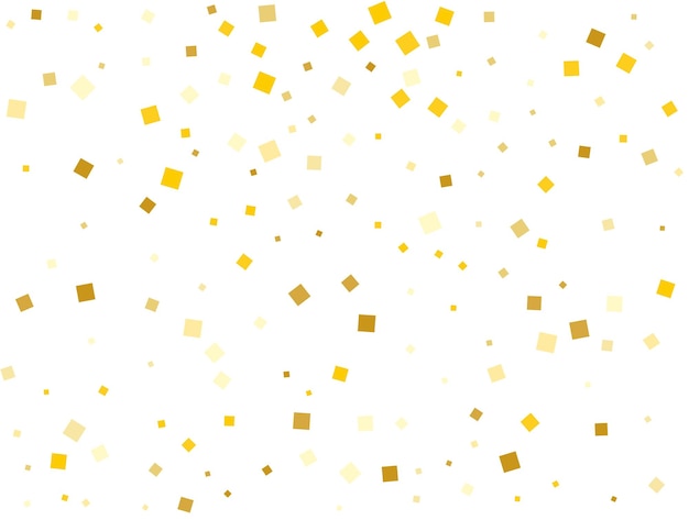 Golden Christmas Square Confetti Vector illustration