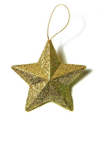 Golden christmas star simbol of New Year