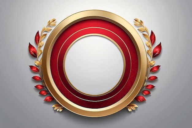 Премия "Золотой круг" на роскошном фоне с красной и золотой элегантностью