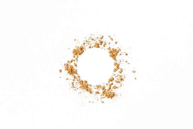 Golden circle Crushed eyeshadow texture.