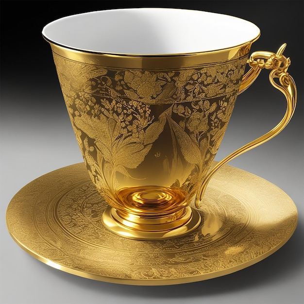 golden coffee mug