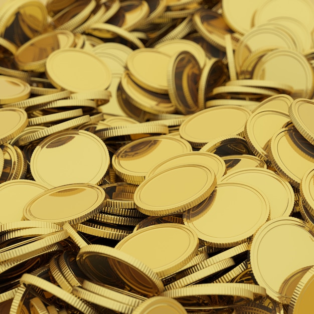 Golden coins background