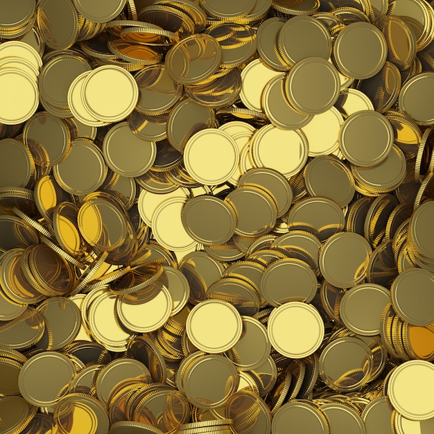 Golden coins background