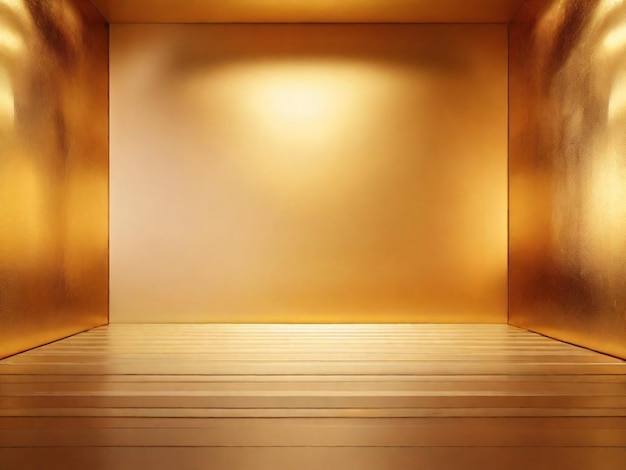 Golden color gradient room background