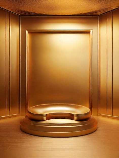 Golden color gradient room background