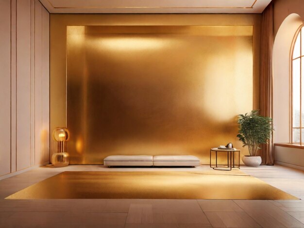 Golden color gradient room background