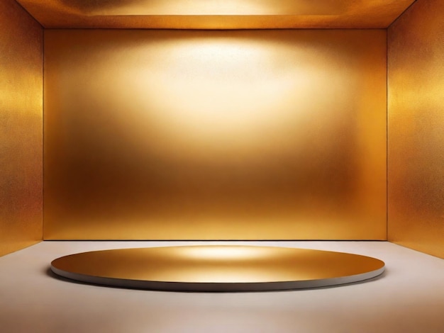 Golden color gradient room background