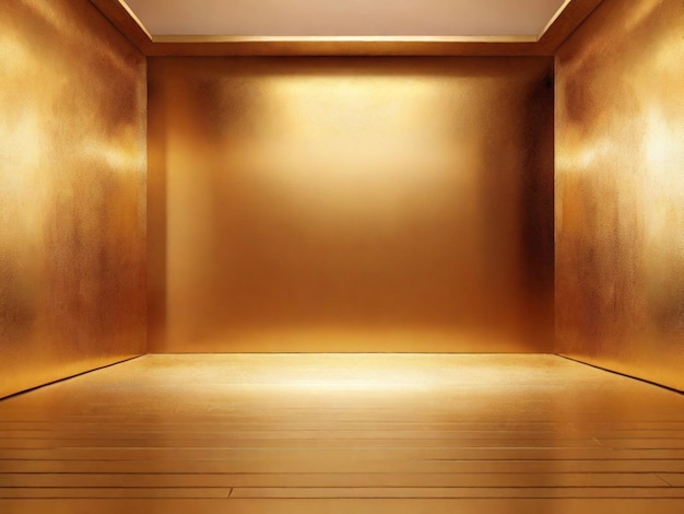 Golden color gradient room background