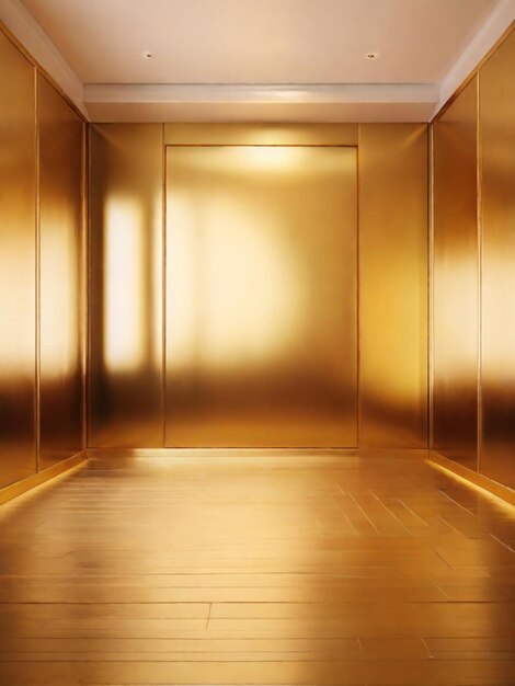 Golden color gradient room background