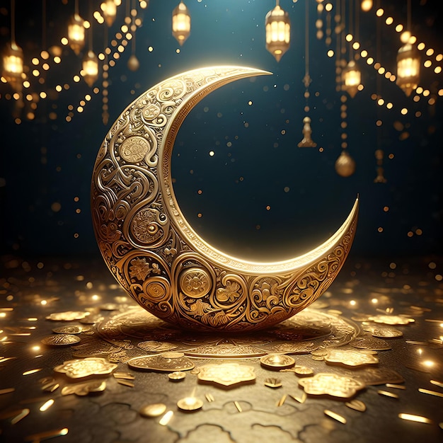 Golden crescent moon to celebrate Islamic holidays