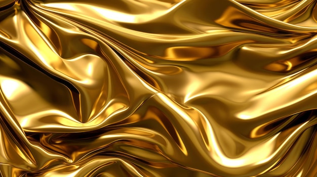 金色のしわ箔パターン イラスト AI 生成