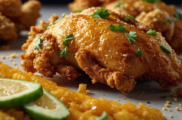 Golden Crispy Chicken CloseUp