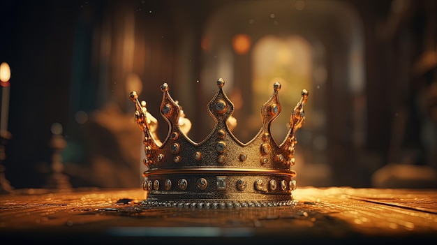 Photo golden crown 8k backlight soft lighting studio lighting