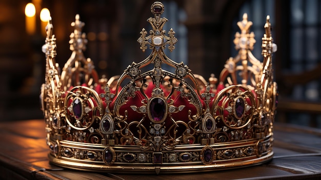 golden crown on a black background