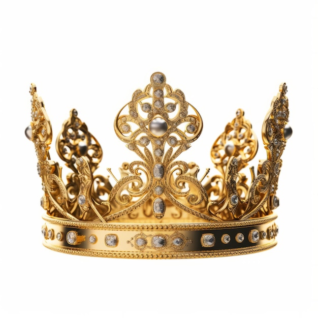 Golden crown isolated Illustration AI GenerativexA