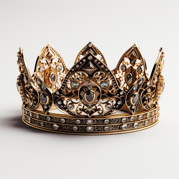 golden crown isolated on white background