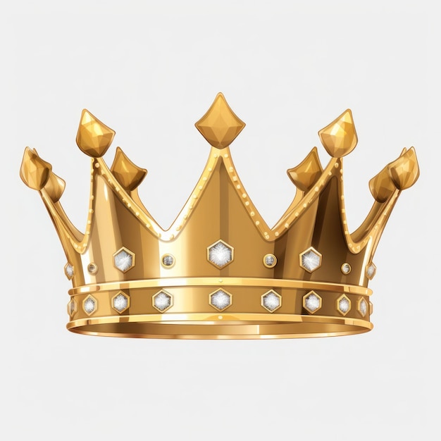 Golden crown isolated