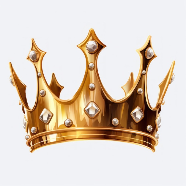 Golden crown isolated