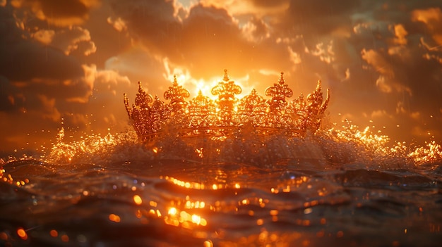 Photo the golden crown of life bestowed upon wallpaper