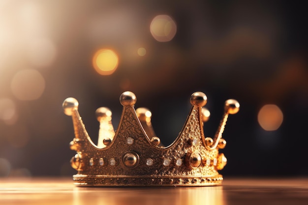 Golden crown sparkles Queen history Generate Ai