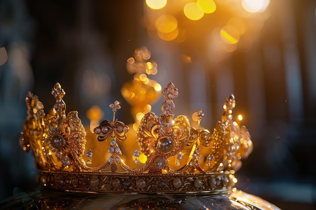 Golden Crown on Table