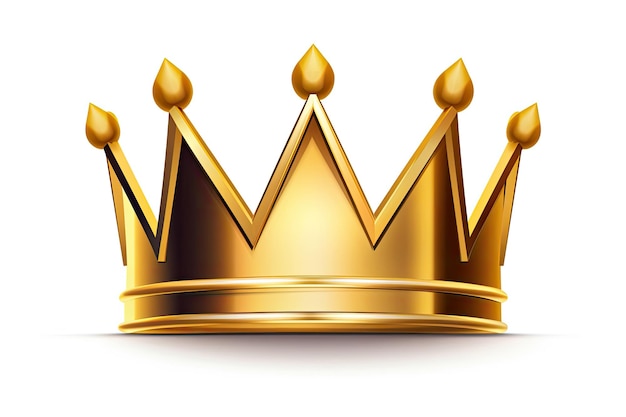 A golden crown on a white background