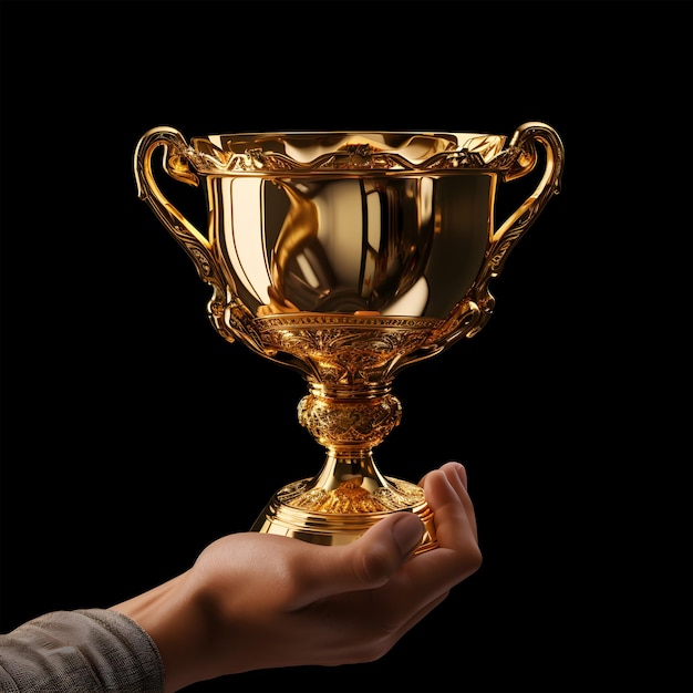 Golden cup victory cup isolated picture