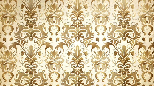 Golden damask seamless pattern Luxury vintage texture for wallpapers backgrounds and textile