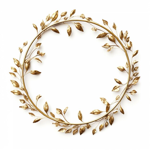 Photo golden decorative wreath frame high quality photo