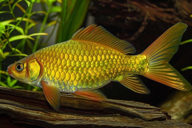 Golden Delight Close up of a Radiant Goldfish