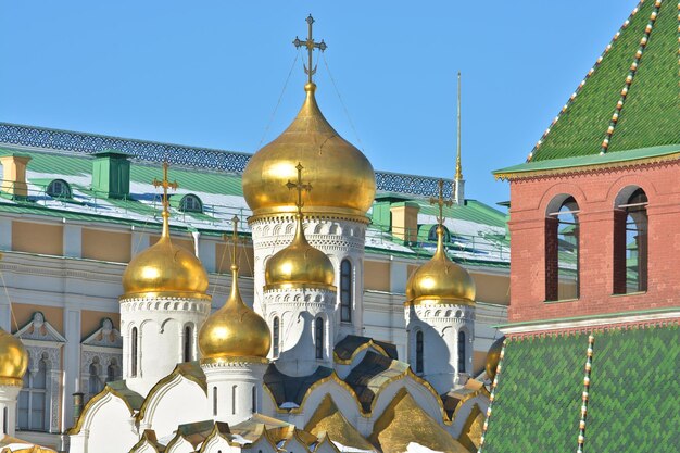 Golden domes of churches in the Moscow Kremlin