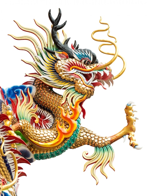 Golden dragon statue