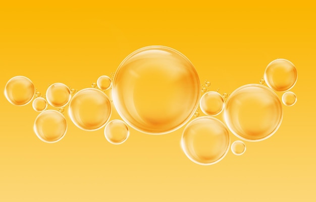 Golden drops of oil or serum surface background