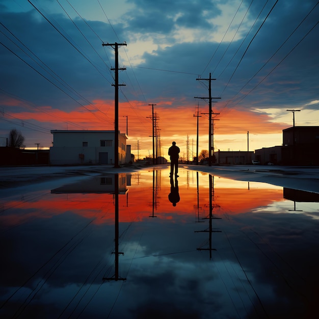 Photo golden dusk in jackson capturing the charm of california's twilight