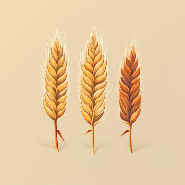 golden ear of wheat illustration vector