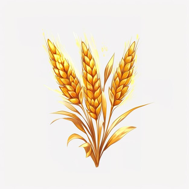 golden ear of wheat illustration vector