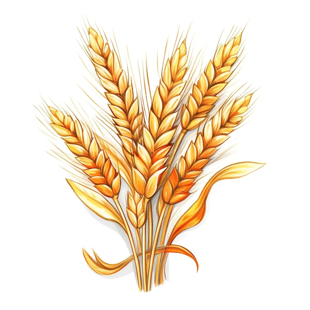 golden ear of wheat illustration vector