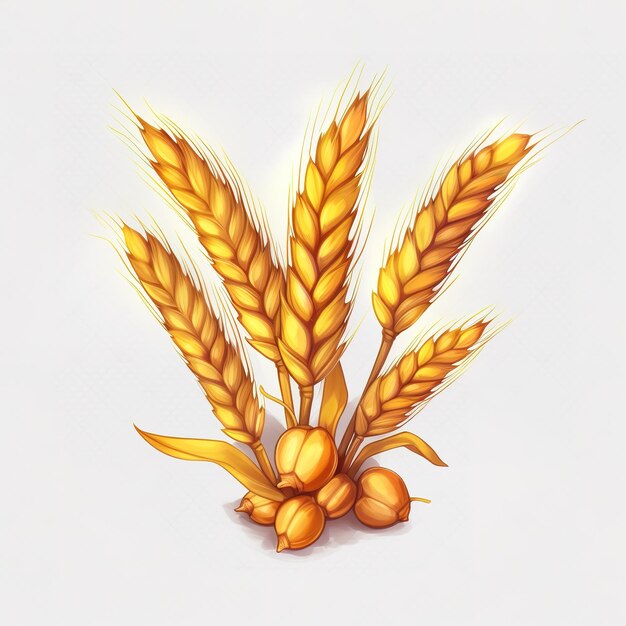 golden ear of wheat illustration vector